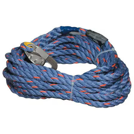 Honeywell Miller 300L-Z7/50Ftbl Vertical Lifeline, 50 Ft., Blue, Gray