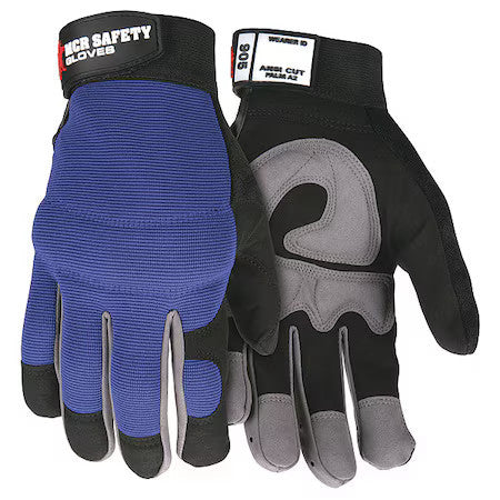 Mcr Safety 905L Leather Palm Gloves, Spandex(R), Synthetic Leather,
