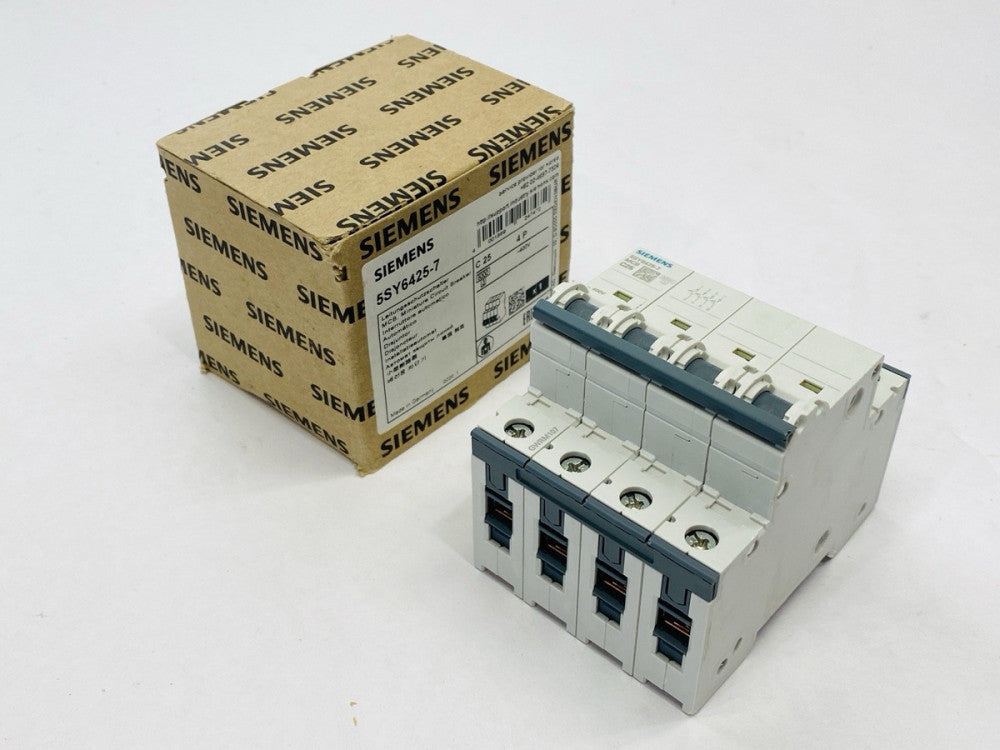 Siemens 5SY6425-7 Miniature Circuit Breaker 4-Pole 25A 400V