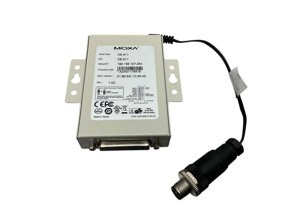 Moxa NPort DE-211 1-Port Serial Server 10M Ethernet RS-232/422/485 DB25