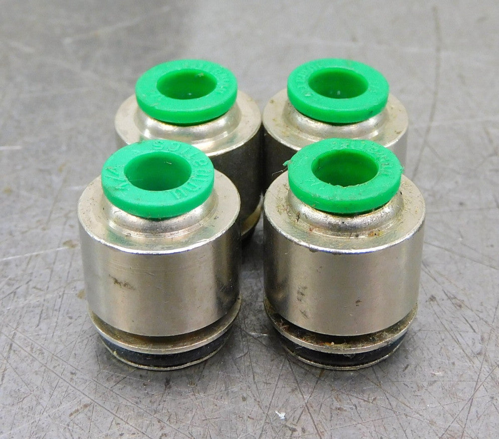 Lot of 4 Numatics 134-506 Interchangeable Push-In Cartridge Fitting 1/4" OD Tube