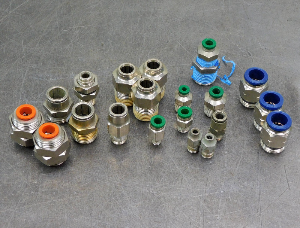 Mixed Lot of Twenty (20) Straight Push-to-Connect x NPT Male Connector Fitting