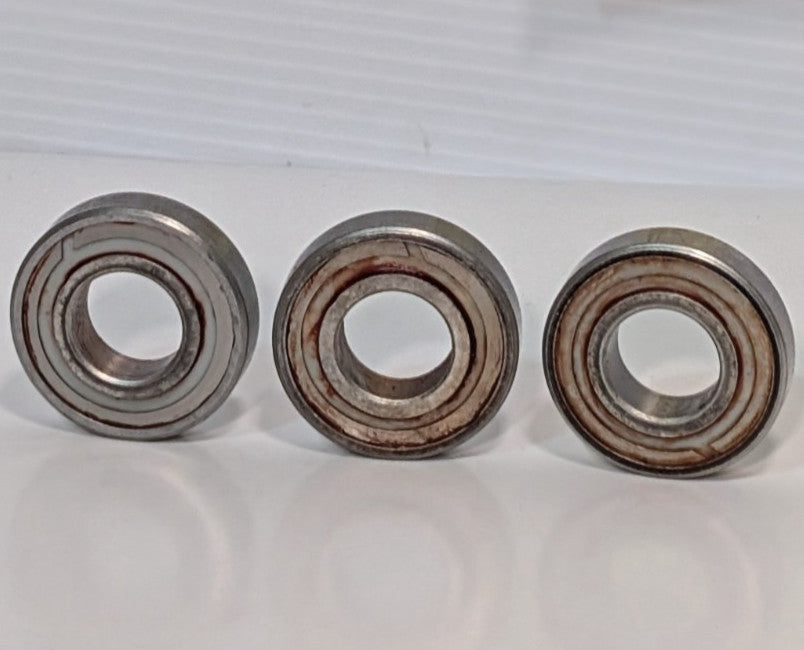 Lot of 3: Unmarked Unbranded Industrial Steel Precision Ball Bearings