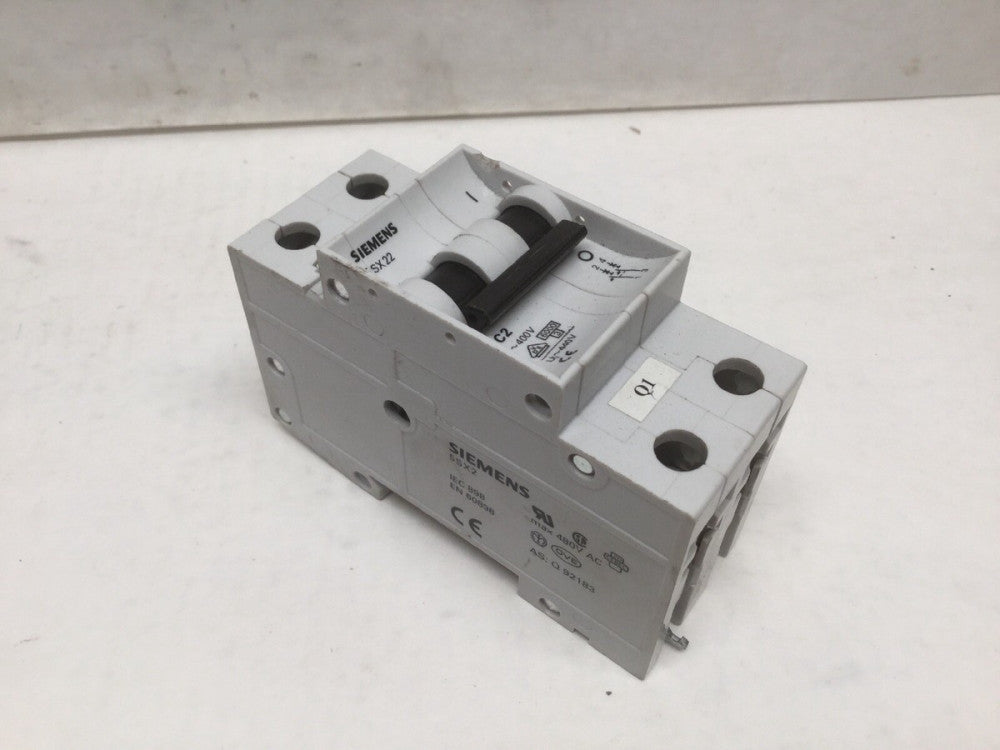SIEMENS 5SX22 C2 2 Pole Circuit Breaker