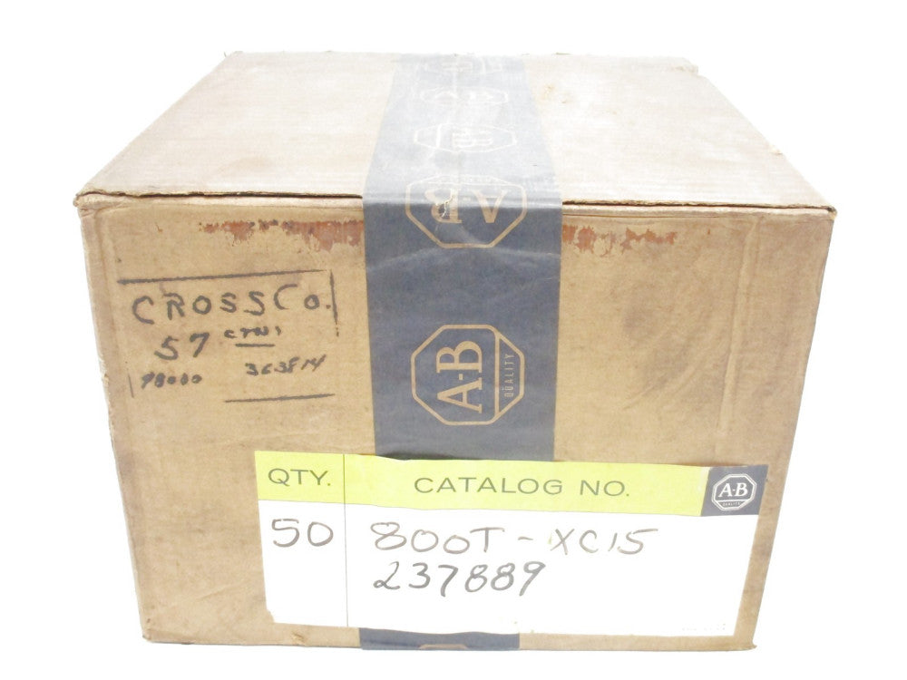 ALLEN BRADLEY 800T-XC15 (PKG OF 50) (BR/YL) NSFS