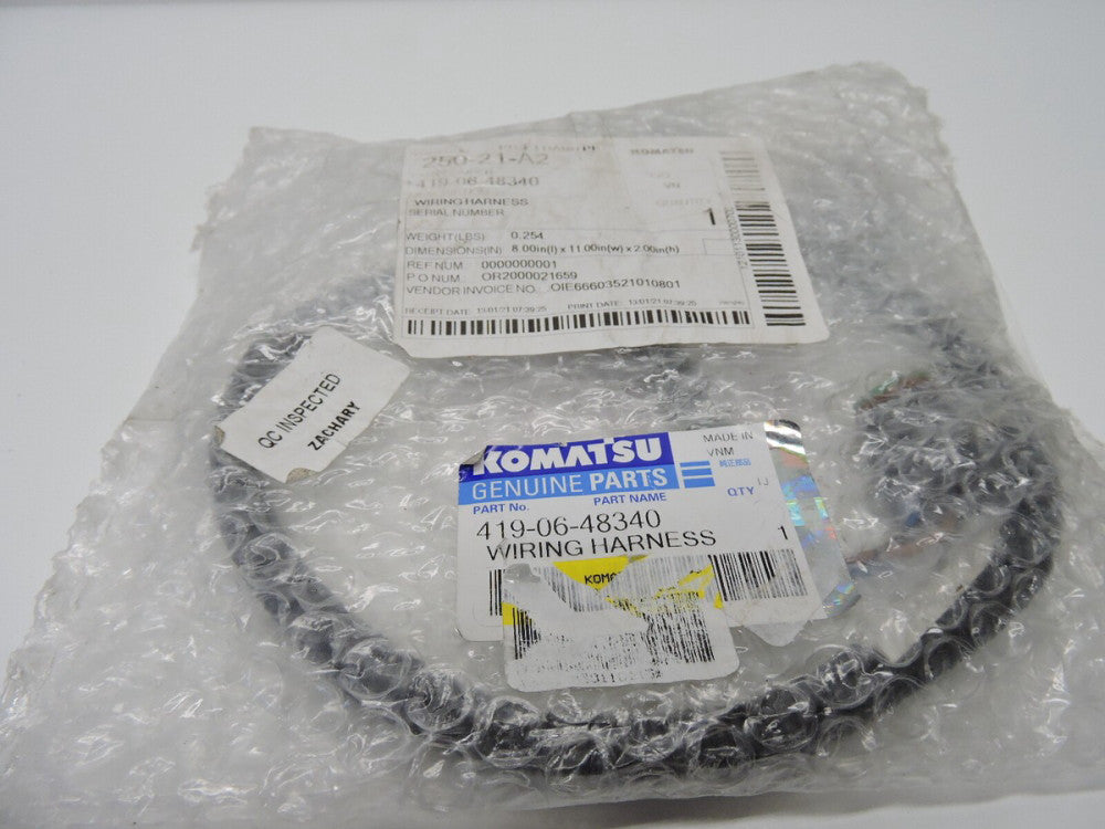 Komatsu 419-06-48340 Wiring Harness GENUINE OEM - NEW