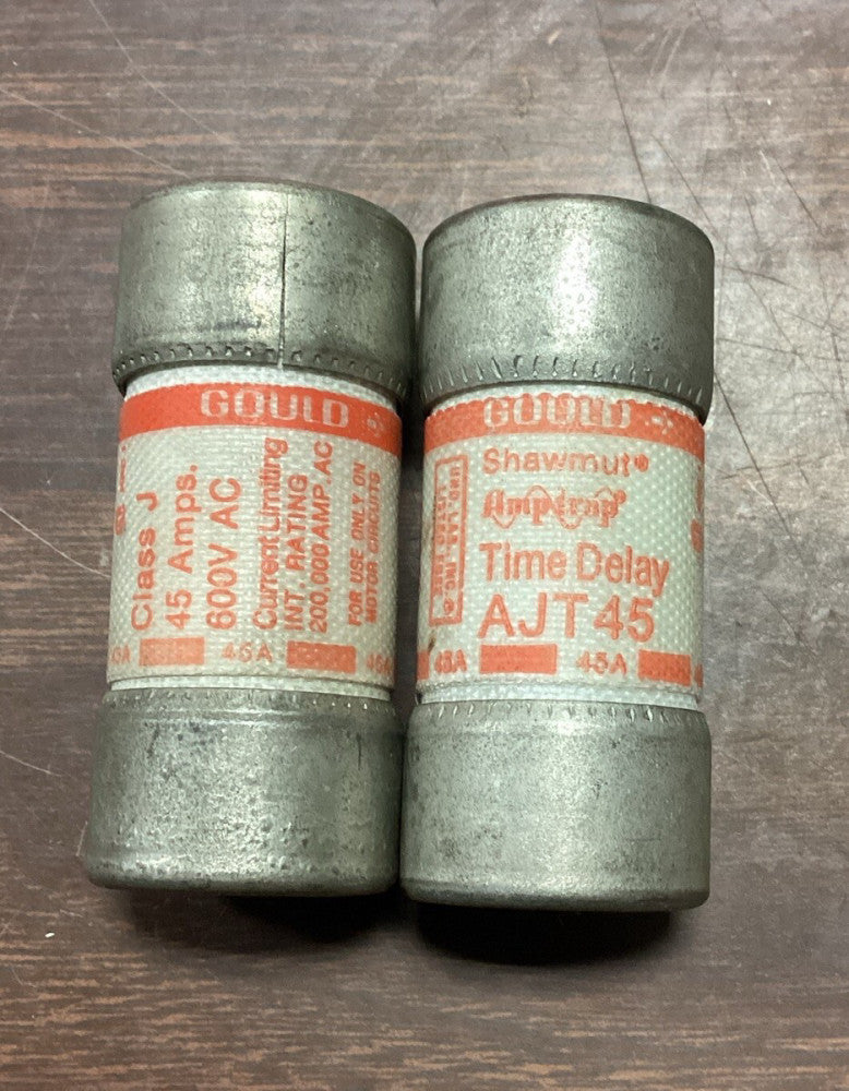 GOULD Shawmut AJT45  45 Amp 600V Fuse Lot Of 2