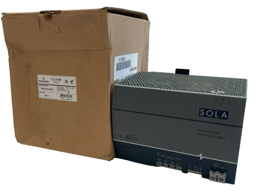 NEW EMERSON SOLA SDN-40-24-480C POWER SUPPLY 3 PHASE SDN4024480C