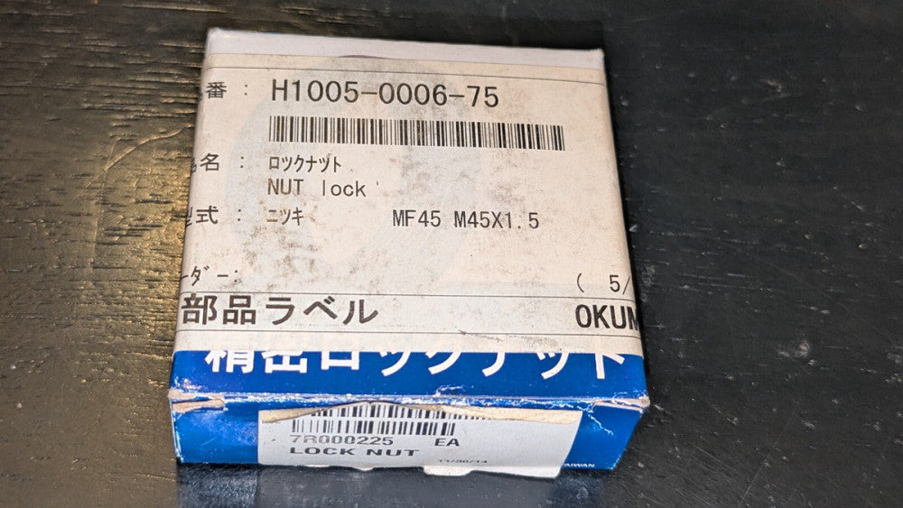 (1) Nikki Locknut MF45X1.5P New & Sealed For Okuma