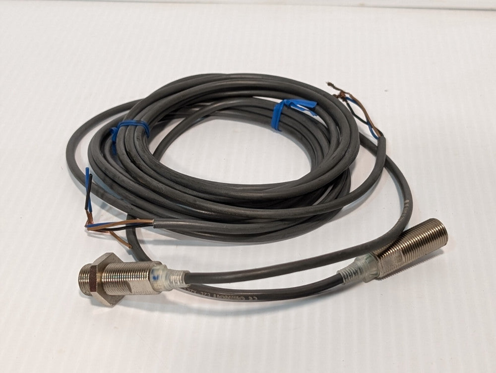 Omron E2E-X2F1 Proximity Switch, 2 Meter Cable,  2mm Sensing Range, 12 to 24VDC