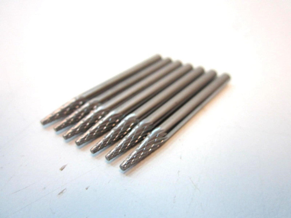 SGS (15678) SM-41 11/32 Double Cut Carbide Cone Shape Burs - Lot of 7 