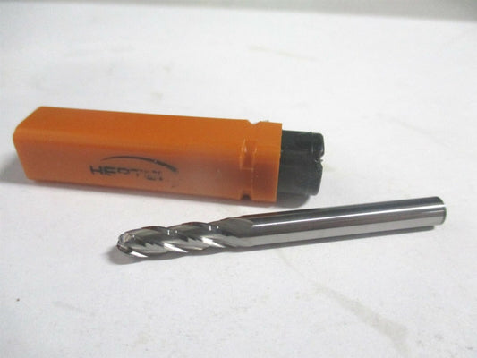 (E5250010) 1/64" x 9/16" x 3/16" x 2" OAL Solid Carbide 4 Flute Ball End Mill 
