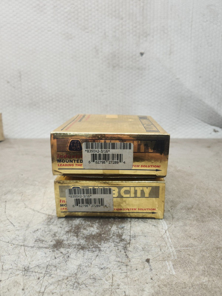 NEW IN BOX LOT OF 2 HUB CITY BEARING INSERT B350X2-3/16