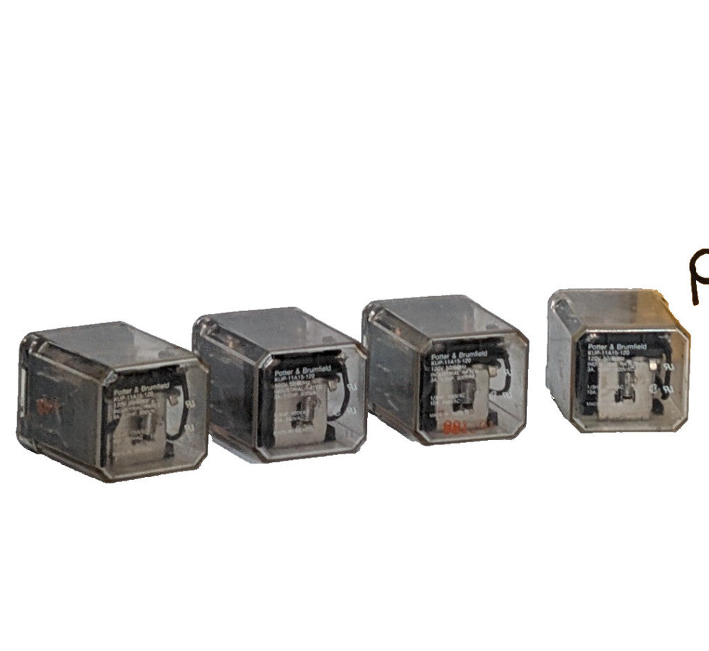Lot of 4: Potter + Brumfield KUP-11A15-120 Industrial Rated Relays, 120V, 50/60H