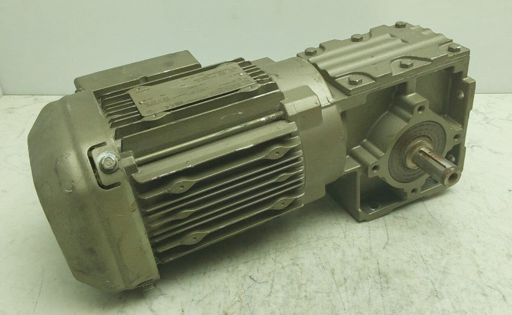 Sew-Eurodrive W30DRS71M4 0.75Hp 1690Rpm 230/460V 3Ph 2.5/1.25A 60Hz Gear Reducer