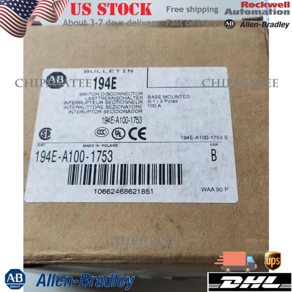 New In Box AB Disconnect Switch 194E-A100-1753 Switch 194EA1001753 US Free Tax