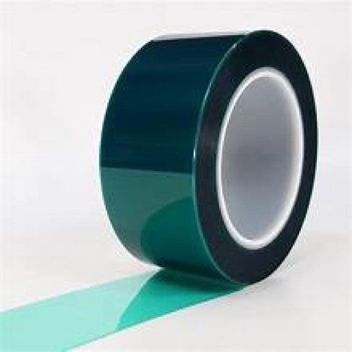 GREEN 2-1/2 INCH HIGH TEMPERATURE POWDER COATING POLYESTER MASKING TAPE