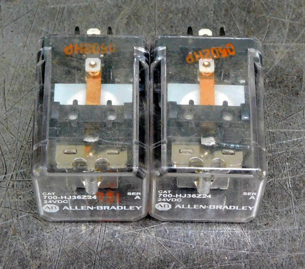 Allen-Bradley 700-HJ36Z24 General Purpose Magnetic Latching Relay Lot of Two (2)