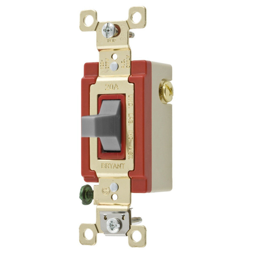 BRYANT 4921GRY 20A Single Pole Momentary Contact Toggle Switch