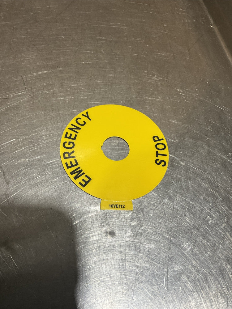 3M 16YE112 Emergency Stop Plate 468MP 200 MP Adhesive