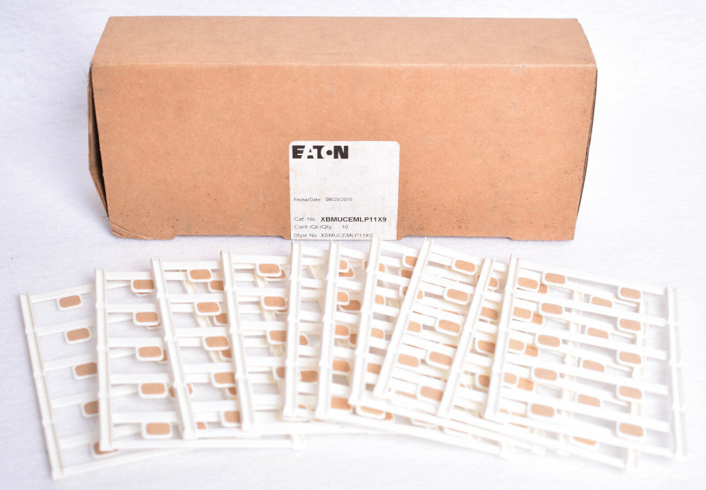 Box of 10 Eaton Terminal Block Marker Cards Bluemark 11 X 9  XBMUCEMLP11X9