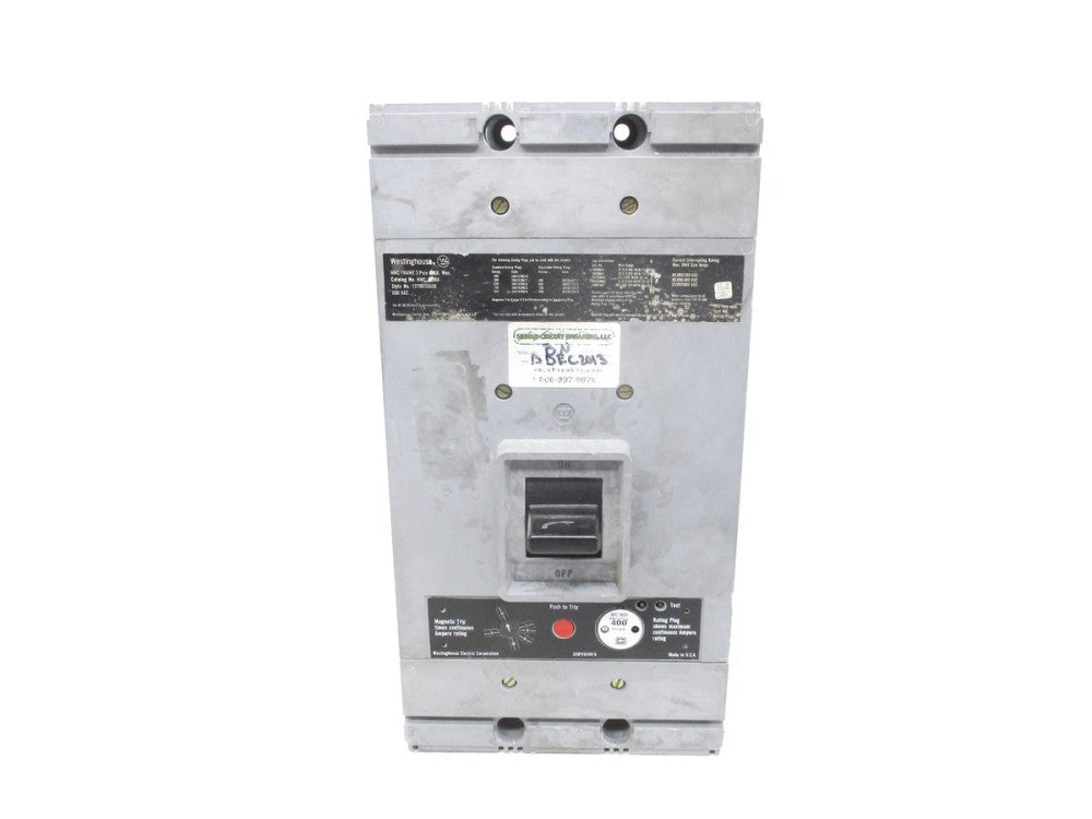 WESTINGHOUSE HMC3800F 800A with 400 amp RATING PLUG 600VAC NSNP