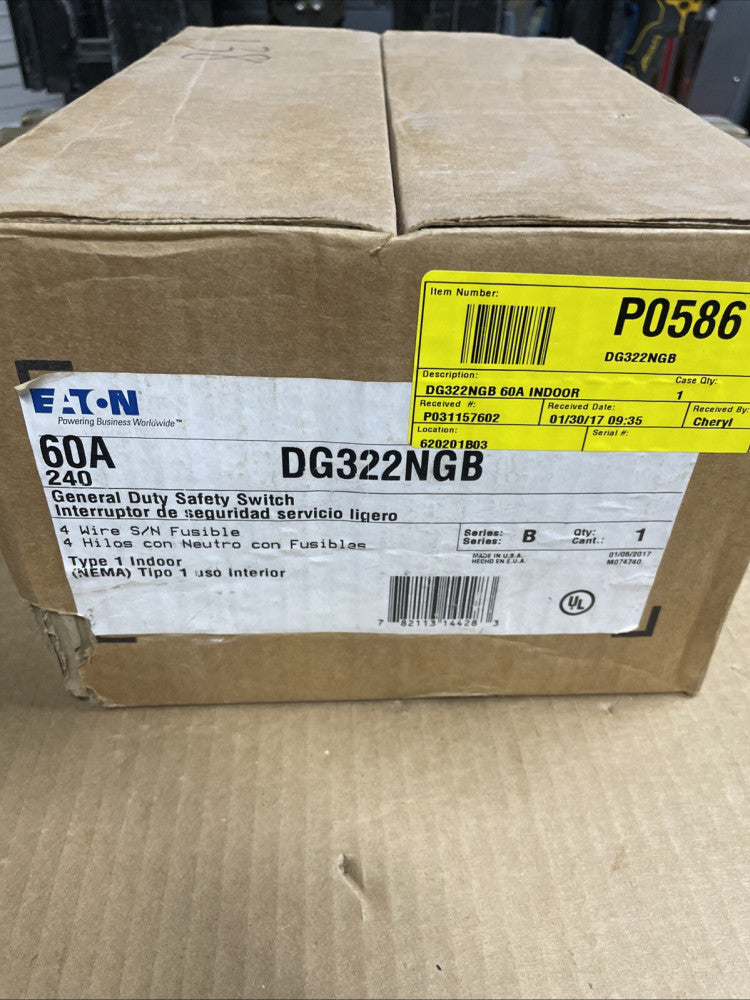 New Eaton General Duty Safety Switch DG322NGB Brand New