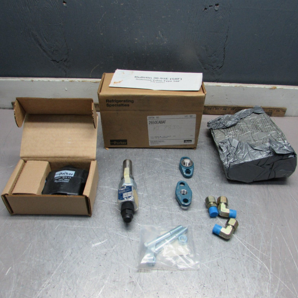 NEW! Parker S8F , Solenoid Valve , COMPLETE KIT! , 1/2''/ 27 Bar /400 Psig/120V!