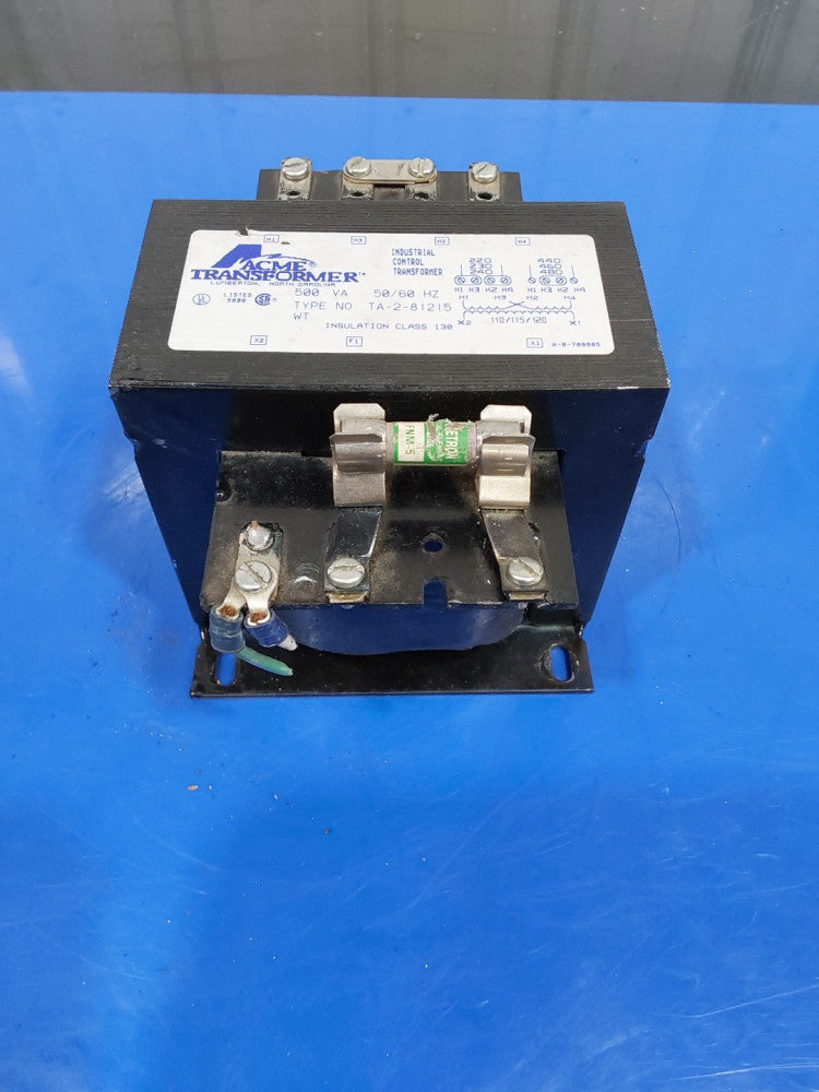 Acme Transformer TA-2-81215 Control Transformer 500VA 240-480 Pri 120 Sec Volts 