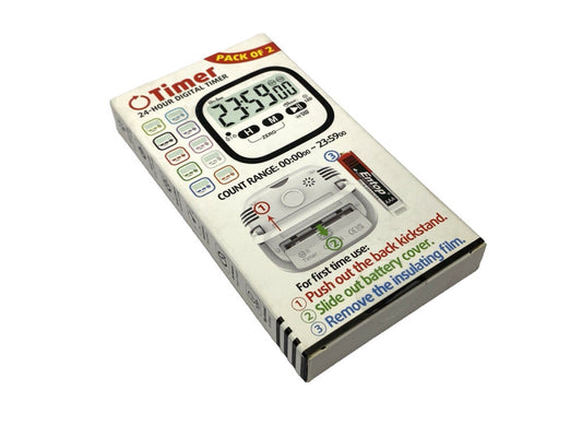 24 Hour Digital Kitchen Timer PACK OF 2