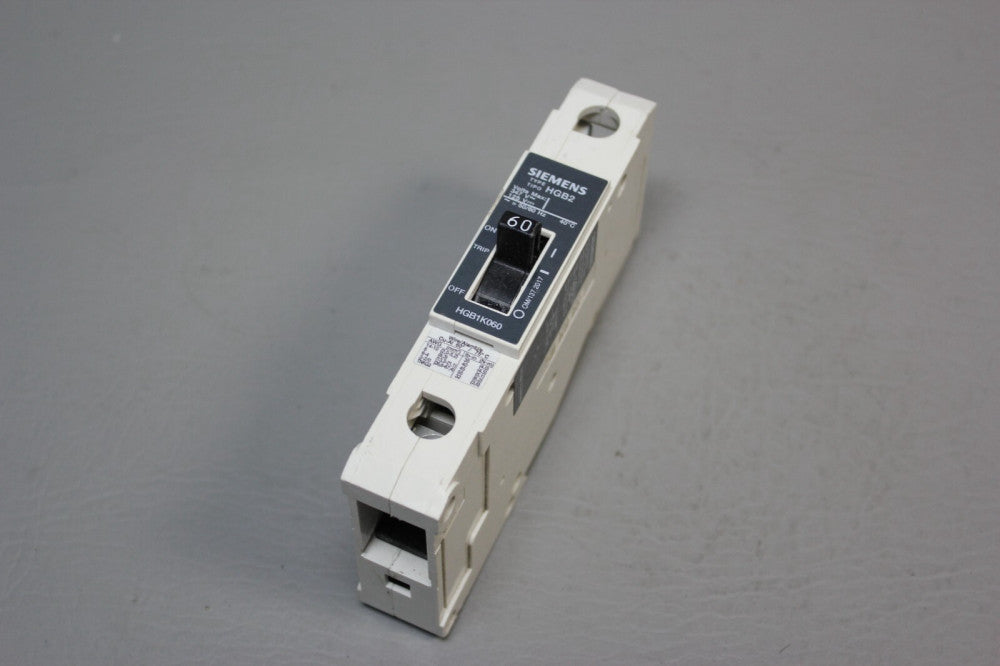 UNUSED SIEMENS 1 POLE CIRCUIT BREAKER 60 AMP HGB2 HGB1K060