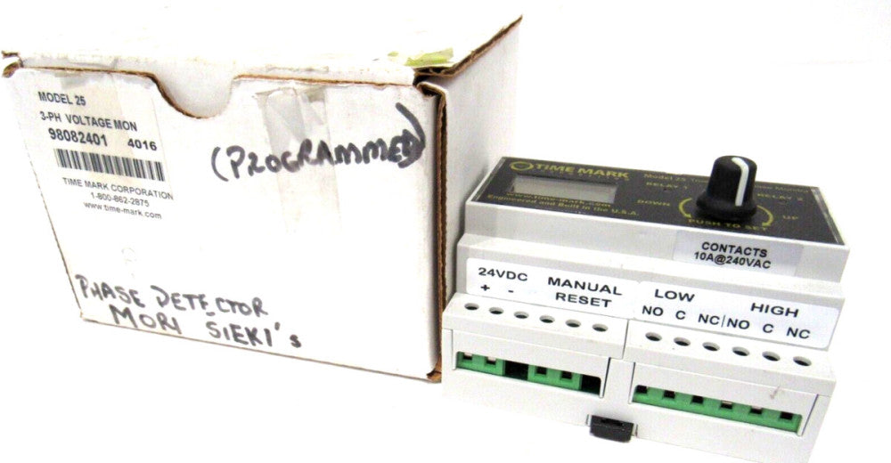USED TIME MARK MODEL 25 3 PHASE VOLTAGE MONITOR
