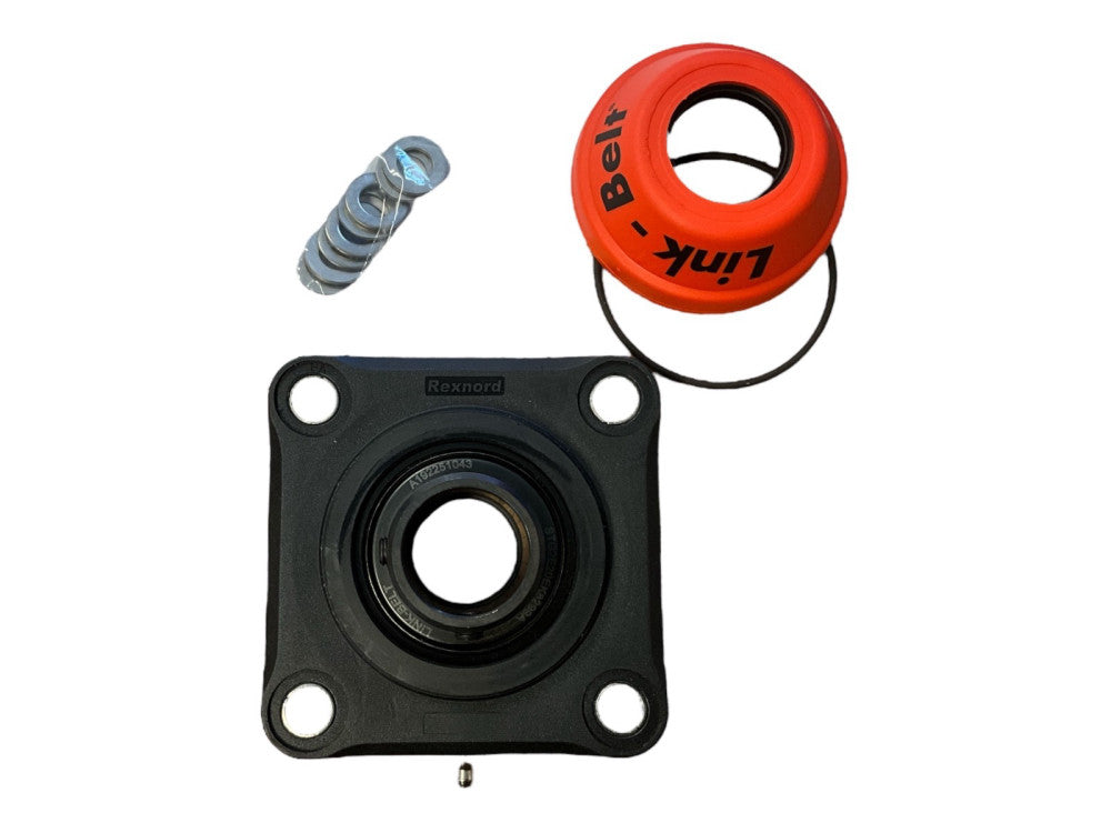 Link-Belt KFS2E20D 1-1/4” Bore 4-Bolt Flange Ball Bearing Unit Polymer Housing