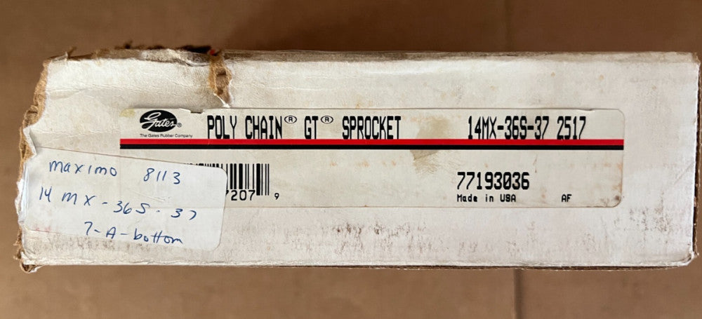 GATES, 14MX-36S-37 2517, POLY CHAIN GT SPROCKET, NEW! MAKE OFFER!