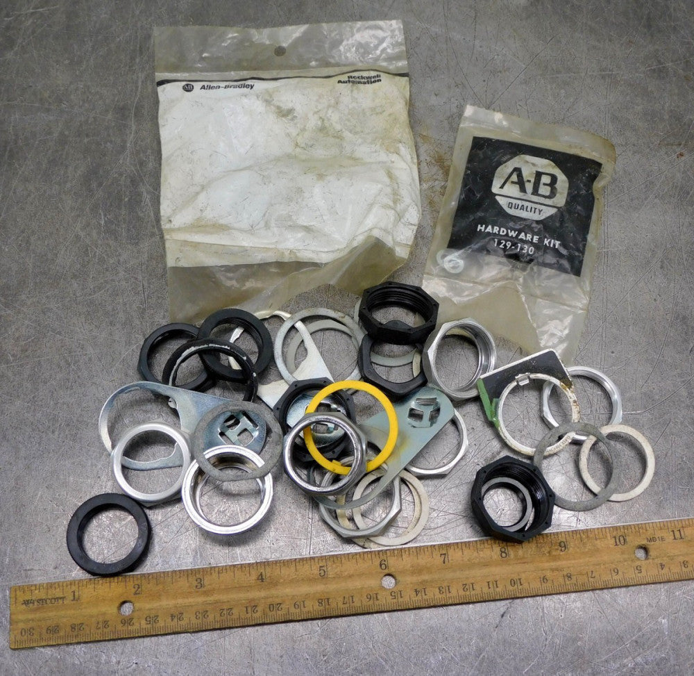 Mixed Lot of Thirty (30) Allen Bradley Push Button Hardware Pieces for 30mm