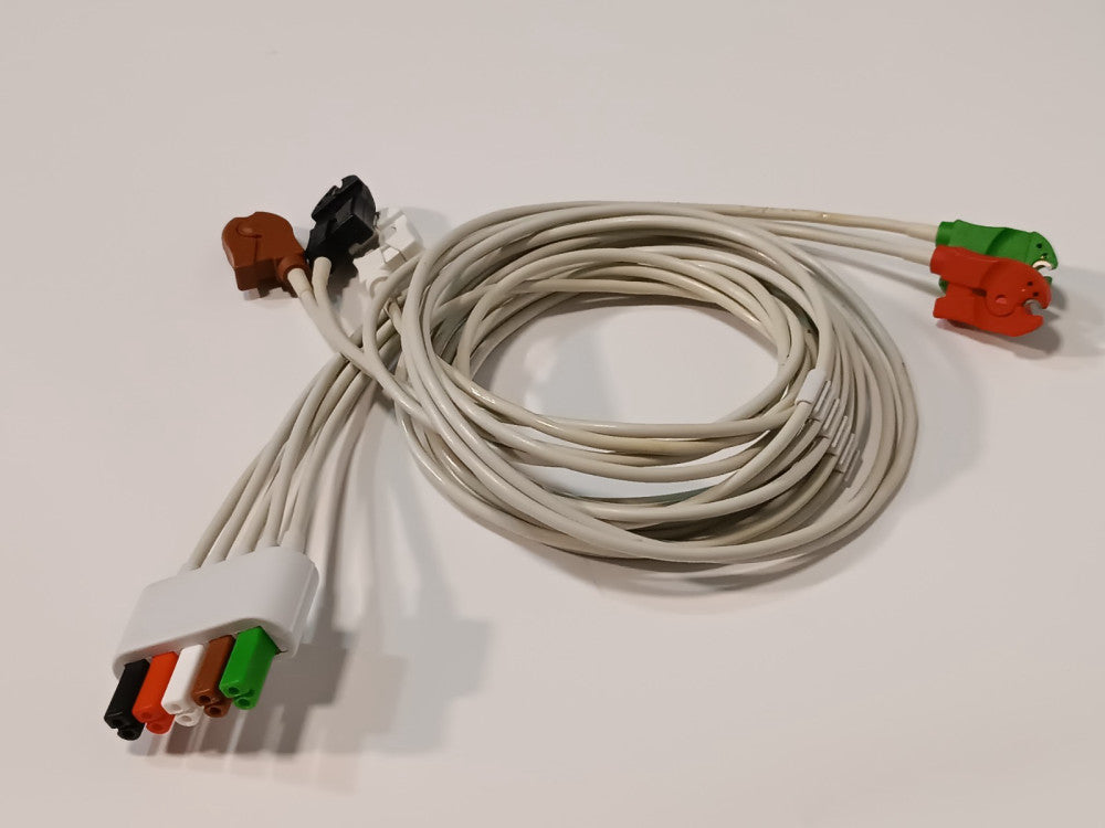 Medical Monitoring ECG 5-Lead Trunk Cable with Pinch/ Grabber Connections