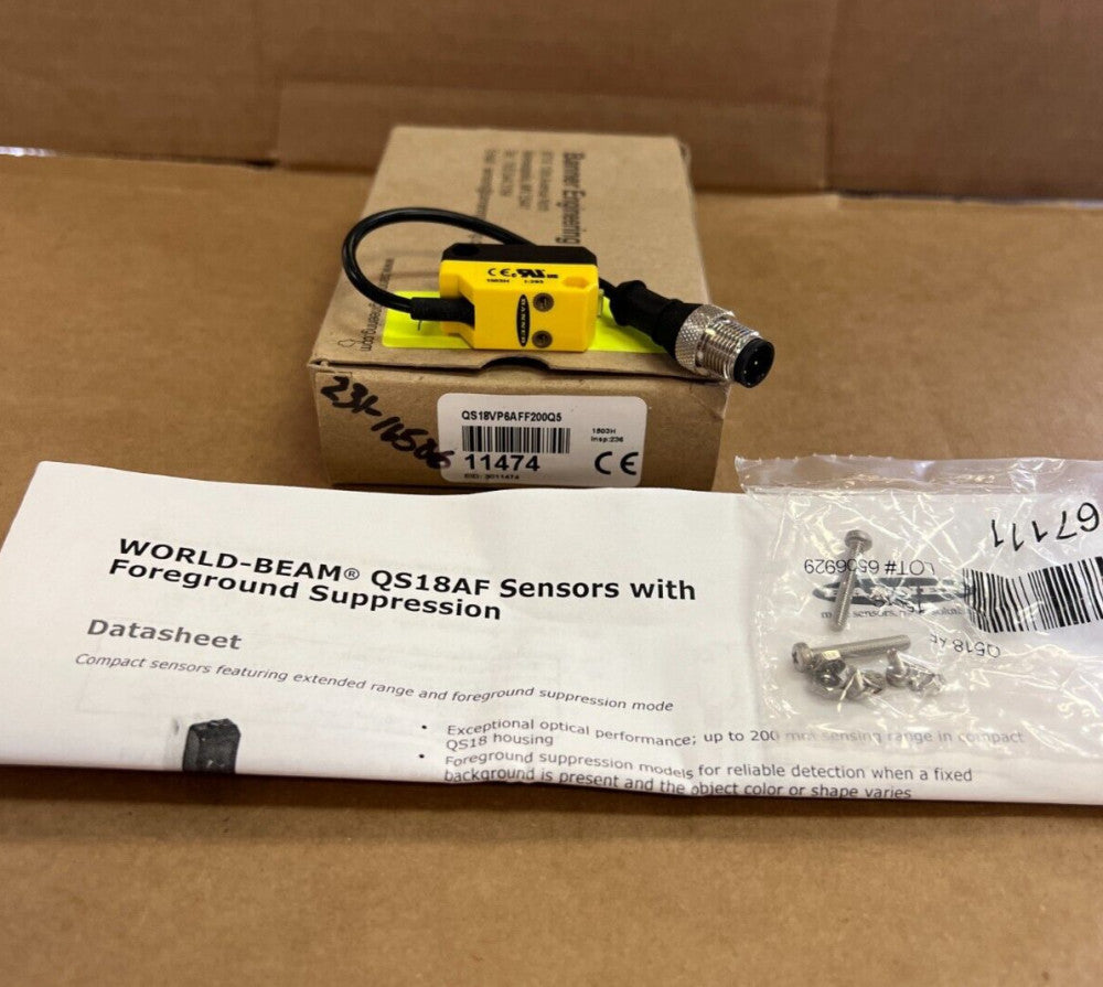 Banner, 11474 World Beam Photoelectric Sensor, QS18VP6AFF200Q5  MAKE OFFER!