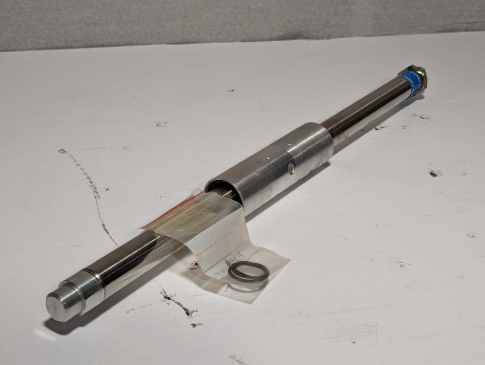 Festo cylinder, unidentifiable, aluminum tube slides under pressure, 23 inches