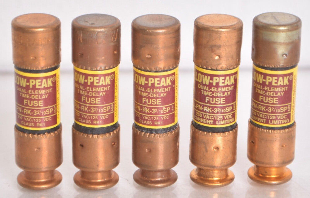 5 COUNT Buss Bussman LPN-RK-3 2/10SP Fuses
