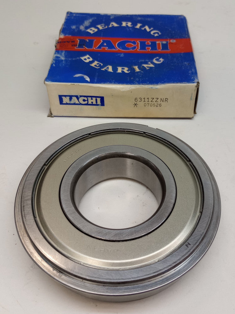 Nachi 6311ZZ NR Ball Bearing Deep Groove 55mm ID X 120mm OD X 29mm W 6311ZZ-NR