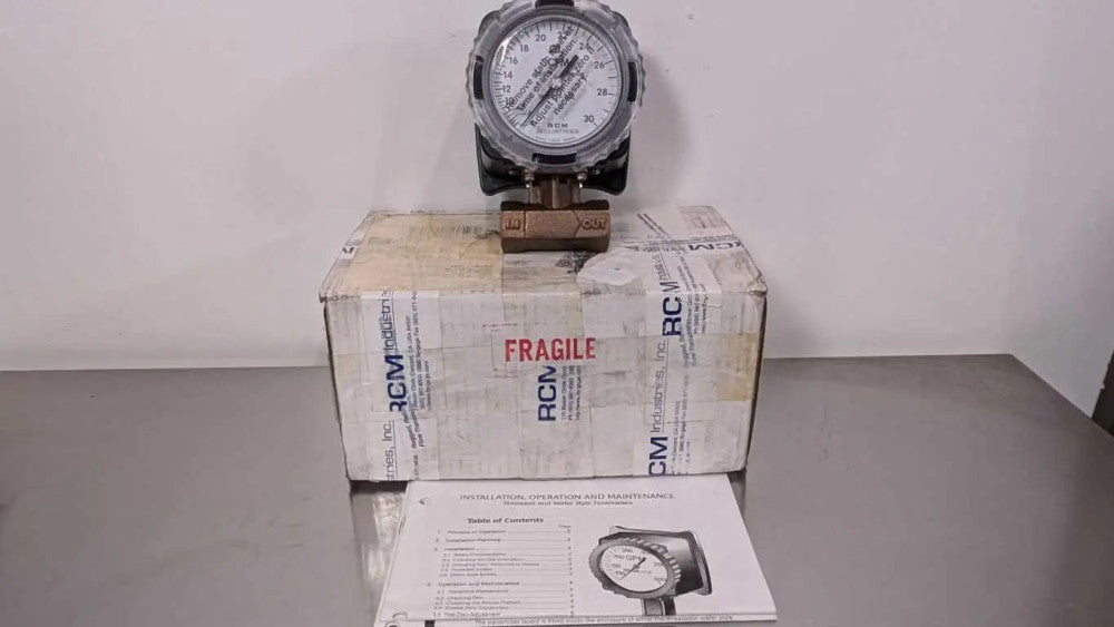 RCM Industries 1/2-71-R-30-AIX CO₂ Flow Meter Sensor Pressure Gauge 0-30 SCFM 18