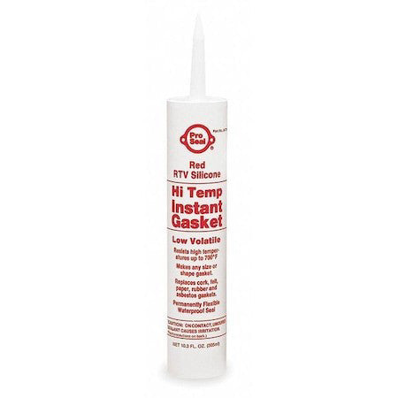 Pro Seal 80728 Rtv Silicone Gasket Maker, Low Volatile Hi-Temp, 11.1 Oz,