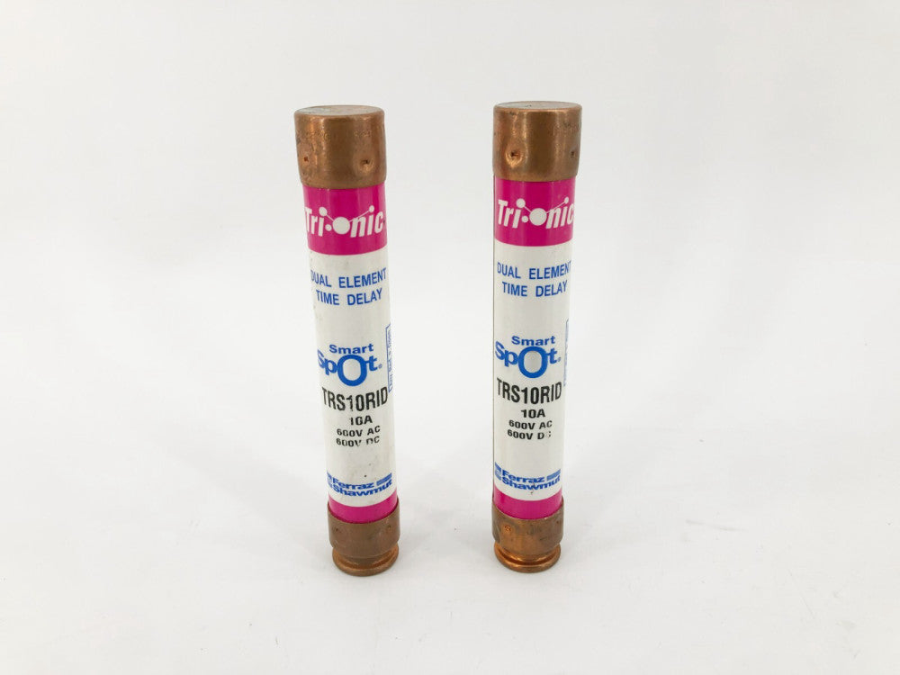 Lot of 2 New Ferraz Shawmut TRS10RID Smart Spot Fuses 10A 600VAC/DC