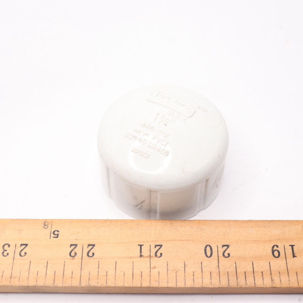 Spears Cap Threaded Schedule 40 PVC 1-1/4" 448-012