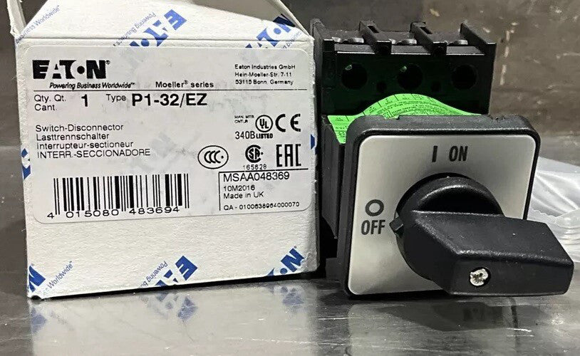 Eaton NSB P1-32/EZ Rotary Switch 32A 400V 50/60Hz EA Nos Surplus