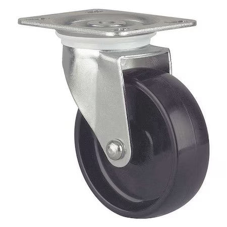 Zoro Select Tssv 125 Bn0s Plate Caster,Swivel,Nyln,5 In,330 Lb,Blk