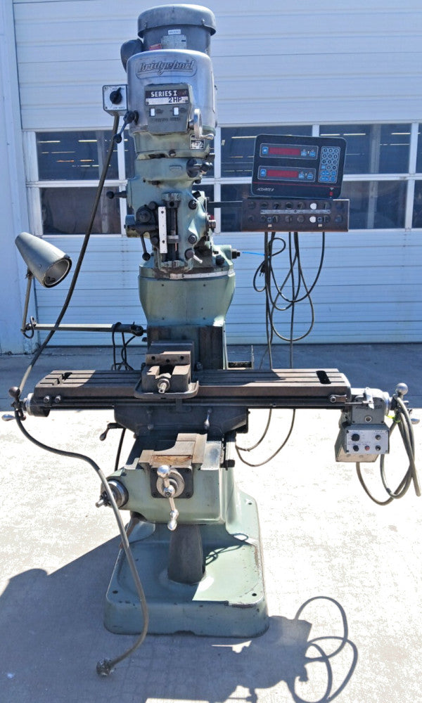 BRIDGEPORT VERTICAL KNEE MILLING MACHINE SERIES I 2 HP J259544 9" X 42" TABLE