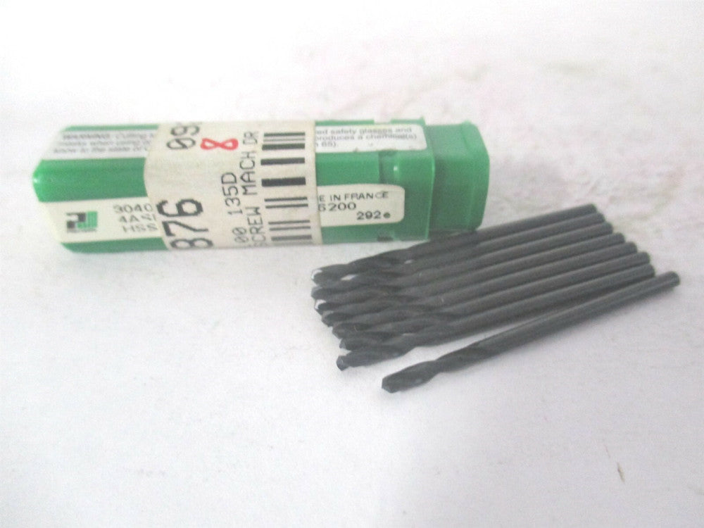 Precision (046200) 1.99898mm 135° Spiral HSS Screw Machine Drill Bit - Qty 8