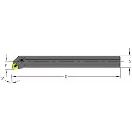 Ultra-Dex Usa 957-000-420 Indexable Boring Bar, S20u Mclnr4, 14 In L, High