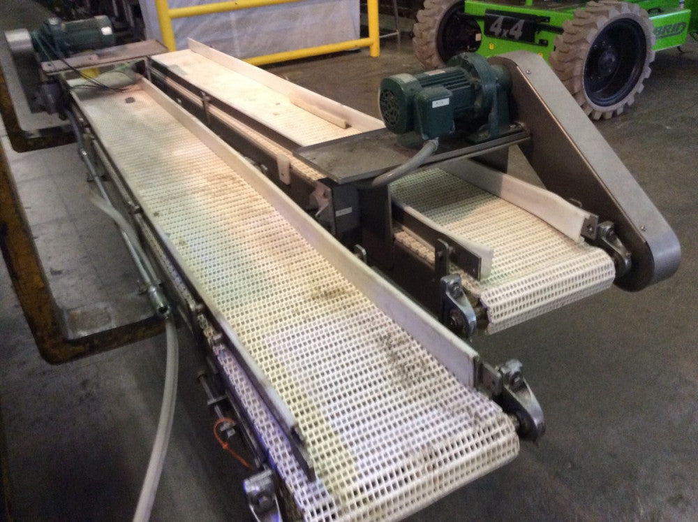12"Wx9'L STAINLESS STEEL FRAME FLUSH GRID BELT CONVEYOR 1/2hp SM-Cyclo Gearmotor